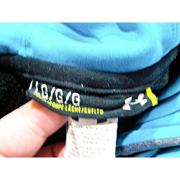 Under Armour Fleece Pullover Color Block Hoodie Sweatshirt Front Pockets Logo L - Picture 9 of 12